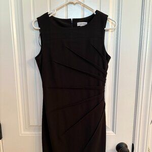Calvin Klein Women's Sleeveless Sheath Dress with Starburst Detail - Size 4